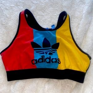 Multi Color adidas sports bra fairly worn.